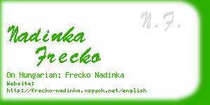 nadinka frecko business card